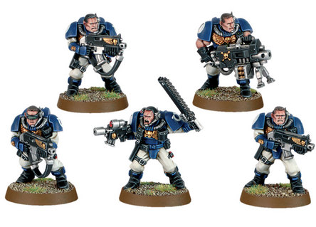WARHAMMER 40K SPACE MARINES SCOUTS WITH SNIPER RIFLES 