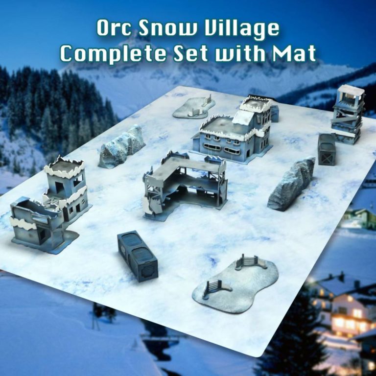 Warhammer 40k Age of Sigmar Malifaux Tabletop WarGaming Terrain Winter Snow